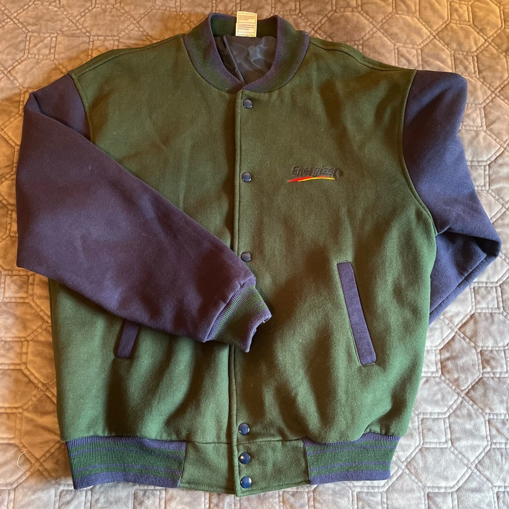 Letterman varsity style snap jacket.